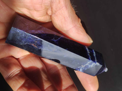 Sodalith A ~ Kristall Point Spitze Turm Obelisk ~ Magische Edelstein Deko ~Massagestab ~Crystal ~HIPPIE ~GOA ~Heilstein - Art of Nature Berlin