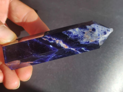 Sodalith A ~ Kristall Point Spitze Turm Obelisk ~ Magische Edelstein Deko ~Massagestab ~Crystal ~HIPPIE ~GOA ~Heilstein - Art of Nature Berlin