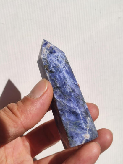 Sodalith ~ Kristall Point Spitze Turm Obelisk ~ Magische Edelstein Deko ~Massagestab ~Crystal ~HIPPIE ~GOA ~Heilstein - Art of Nature Berlin