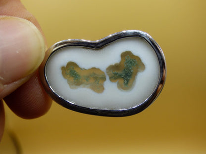 Solar Moos Quarz - 925 Sterling Silber Edelstein Kette Natur weiß Schutz Rarität Heilstein Kristall Mann Frau Er Sie Geschenk Freund Bruder - Art of Nature Berlin