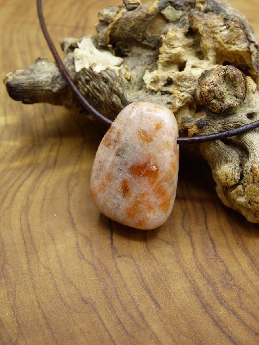 Sonnenstein Sunstone Edelstein Kette ~ Hippie ~ Goa ~ Boho ~ Ethno ~ Nature ~ Heilstein ~Healing Stone - Art of Nature Berlin