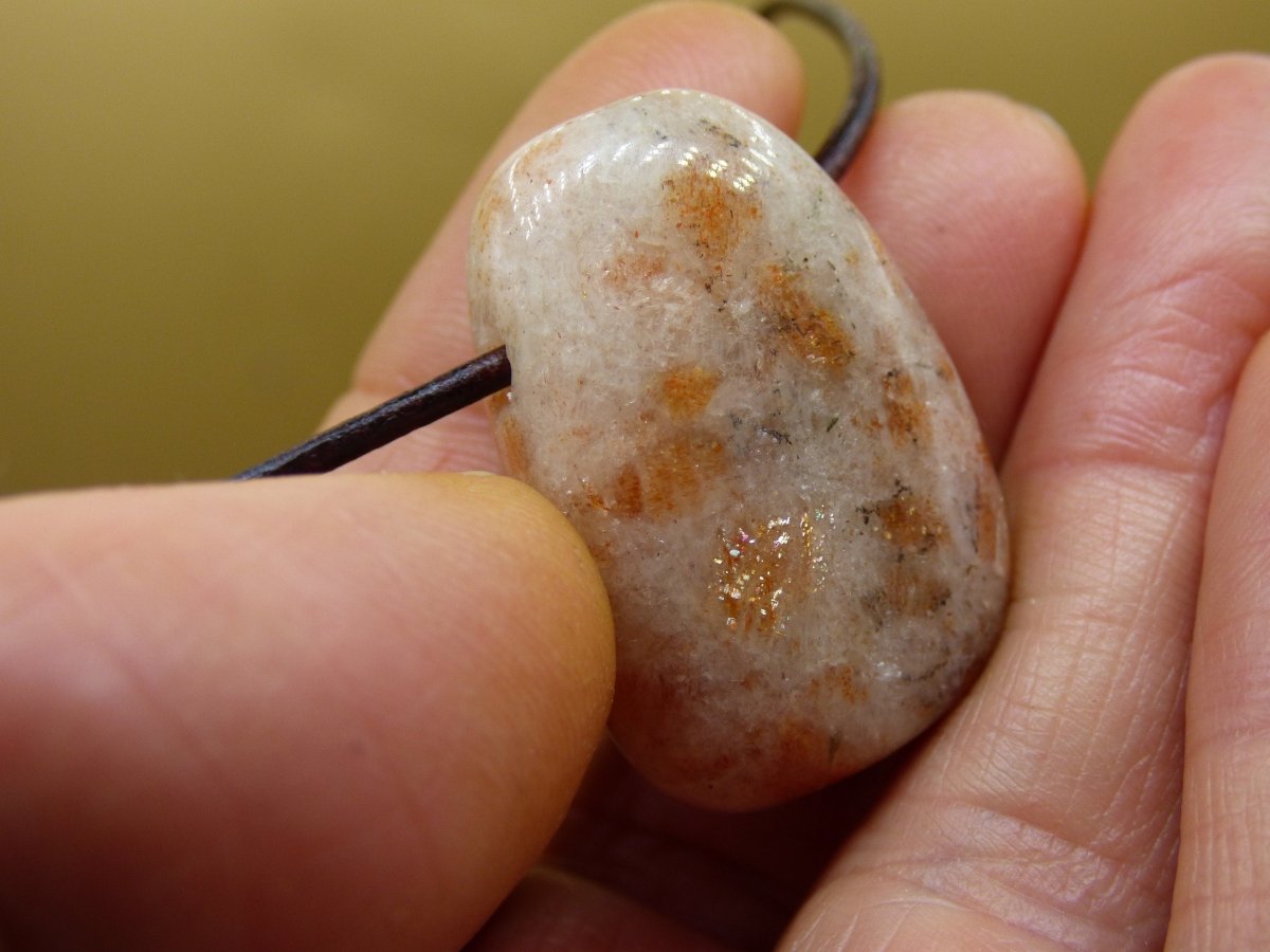 Sonnenstein Sunstone Edelstein Kette ~ Hippie ~ Goa ~ Boho ~ Ethno ~ Nature ~ Heilstein ~Healing Stone - Art of Nature Berlin