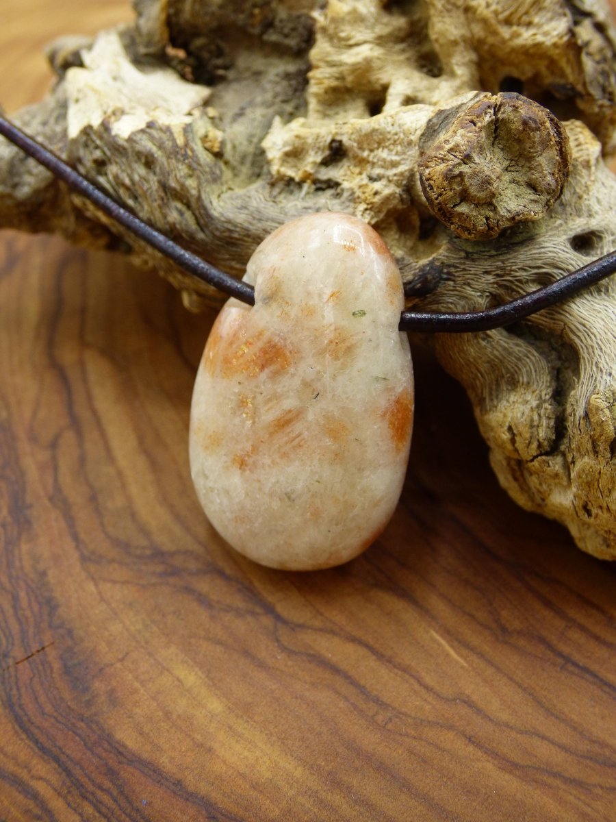 Sonnenstein Sunstone Edelstein Kette ~ Hippie ~ Goa ~ Boho ~ Ethno ~ Nature ~ Heilstein ~Healing Stone - Art of Nature Berlin