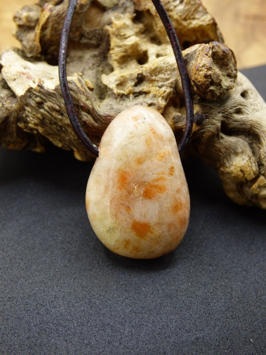 Sonnenstein Sunstone Edelstein Kette ~ Hippie ~ Goa ~ Boho ~ Ethno ~ Nature ~ Heilstein ~Healing Stone - Art of Nature Berlin