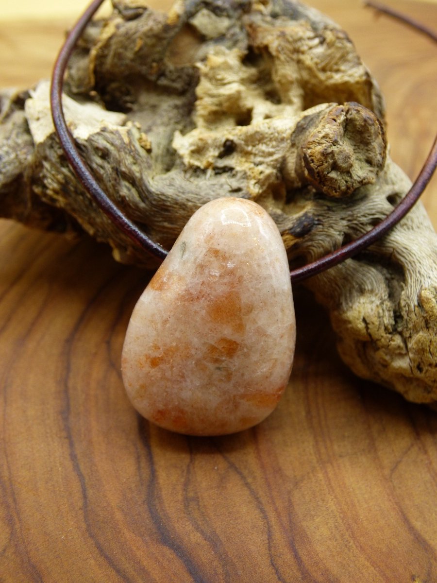 Sonnenstein Sunstone Edelstein Kette ~ Hippie ~ Goa ~ Boho ~ Ethno ~ Nature ~ Heilstein ~Healing Stone - Art of Nature Berlin