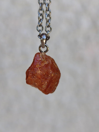 Spessartin Granat AAA *Rarität* ~ 925 Sterling Silber Edelstein Kette Rarität Heilstein Natur Orange Anhänger Geschenk Mann Frau Er Sie - Art of Nature Berlin