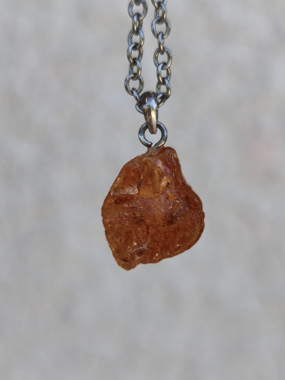 Spessartin Granat AAA *Rarität* ~ 925 Sterling Silber Edelstein Kette Rarität Heilstein Natur Orange Anhänger Geschenk Mann Frau Er Sie - Art of Nature Berlin