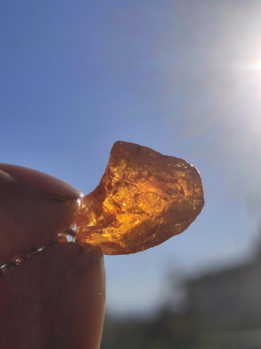 Spessartin Granat AAA *Rarität* ~ 925 Sterling Silber Edelstein Kette HIPPIE GOA Boho Ethno Nature Heilstein Anhänger Geschenk Mann Frau Er Sie - Art of Nature Berlin