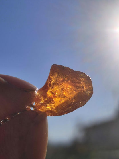 Spessartin Granat AAA *Rarität* ~ 925 Sterling Silber Edelstein Kette HIPPIE GOA Boho Ethno Nature Heilstein Anhänger Geschenk Mann Frau Er Sie - Art of Nature Berlin