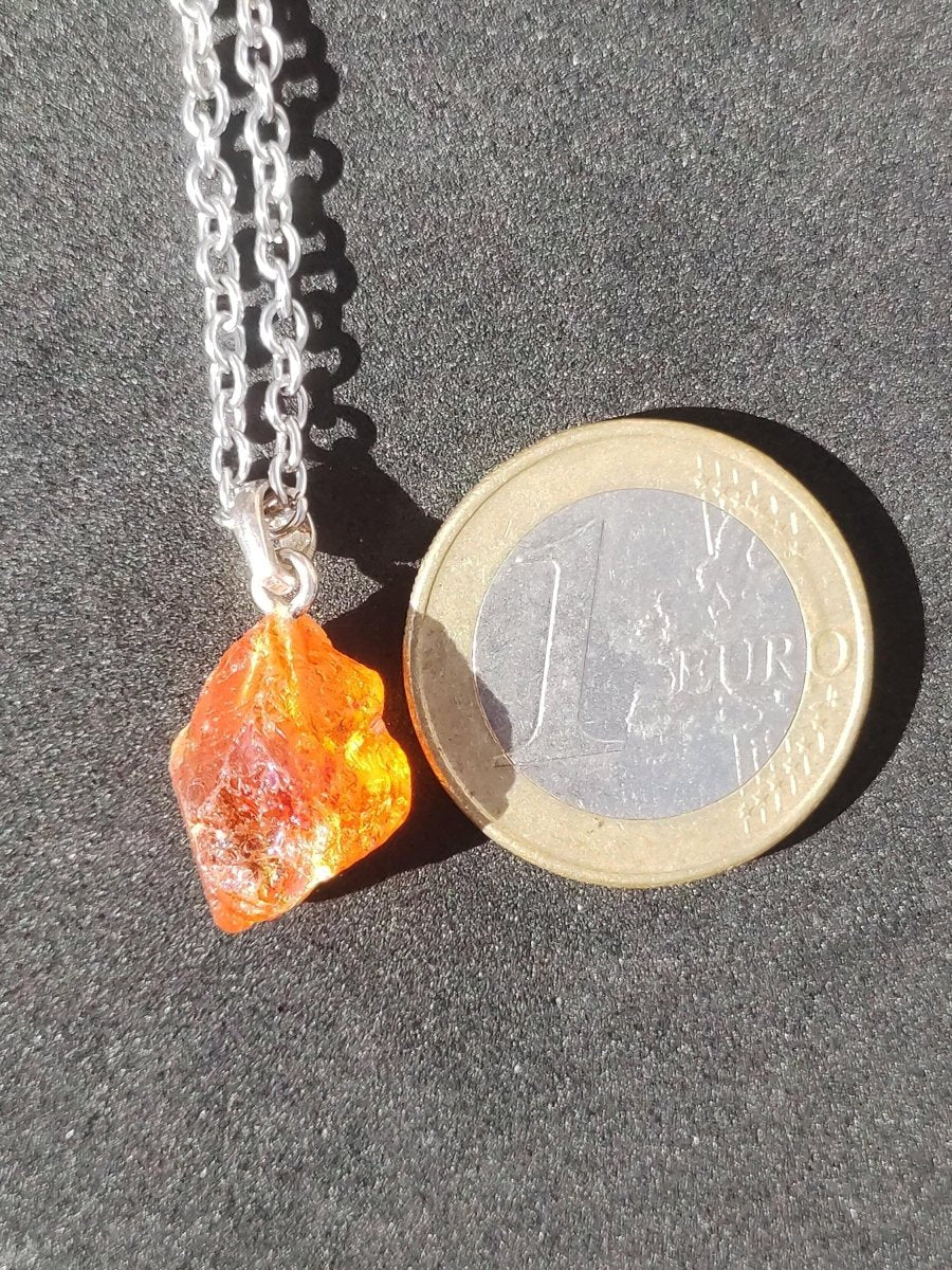 Spessartin Granat AAA *Rarität* ~ 925 Sterling Silber Edelstein Kette Rarität Heilstein Natur Orange Anhänger Geschenk Mann Frau Er Sie - Art of Nature Berlin