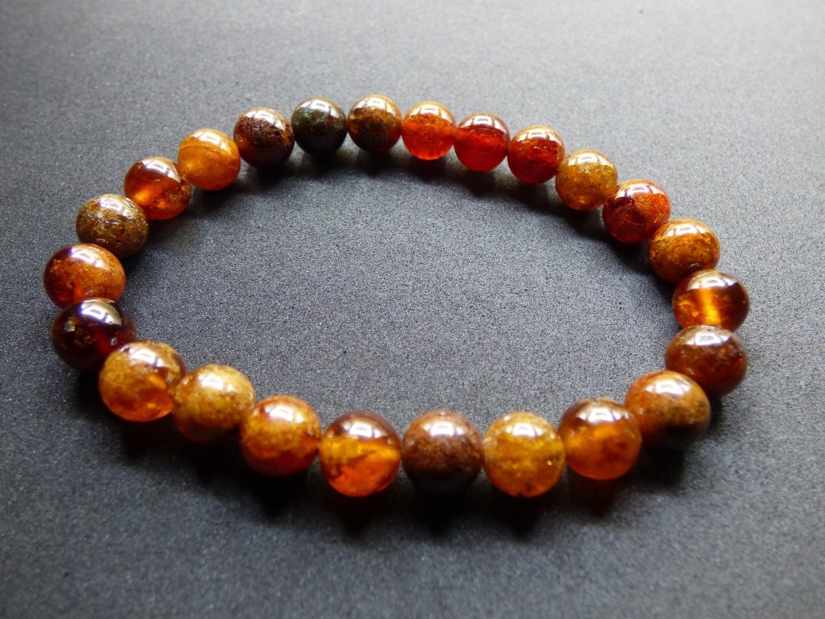 Spessartin Granat Mandarin AAA orange ~ Edelstein Armband Stretch GOA Hippie Boho Ethno Nature Heilstein Energie Chakra Perlen natürlich - Art of Nature Berlin