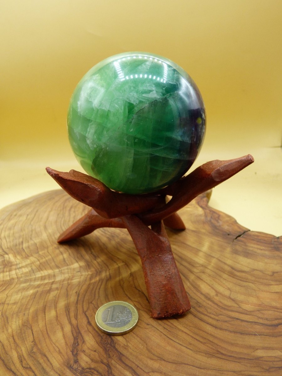 Ständer für Edelstein Kugeln aus Holz oder Schungit ~ Deko Crystal Ball ~HIPPIE ~GOA ~Boho ~Ethno ~Heilstein ~Naturschatz - Art of Nature Berlin