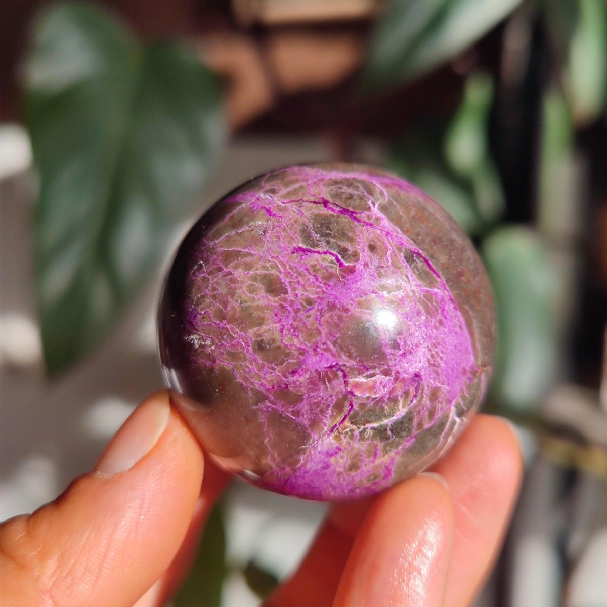 Stichtite AAA - Edelstein Kugel Natur Heilstein Deko Sphere Kristall Geschenk Er Sie Haus Einweihung Wohnung Energie Kraft Meditation - Art of Nature Berlin