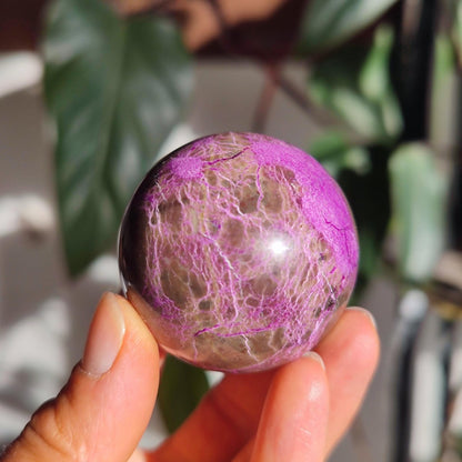 Stichtite AAA - Edelstein Kugel Natur Heilstein Deko Sphere Kristall Geschenk Er Sie Haus Einweihung Wohnung Energie Kraft Meditation - Art of Nature Berlin