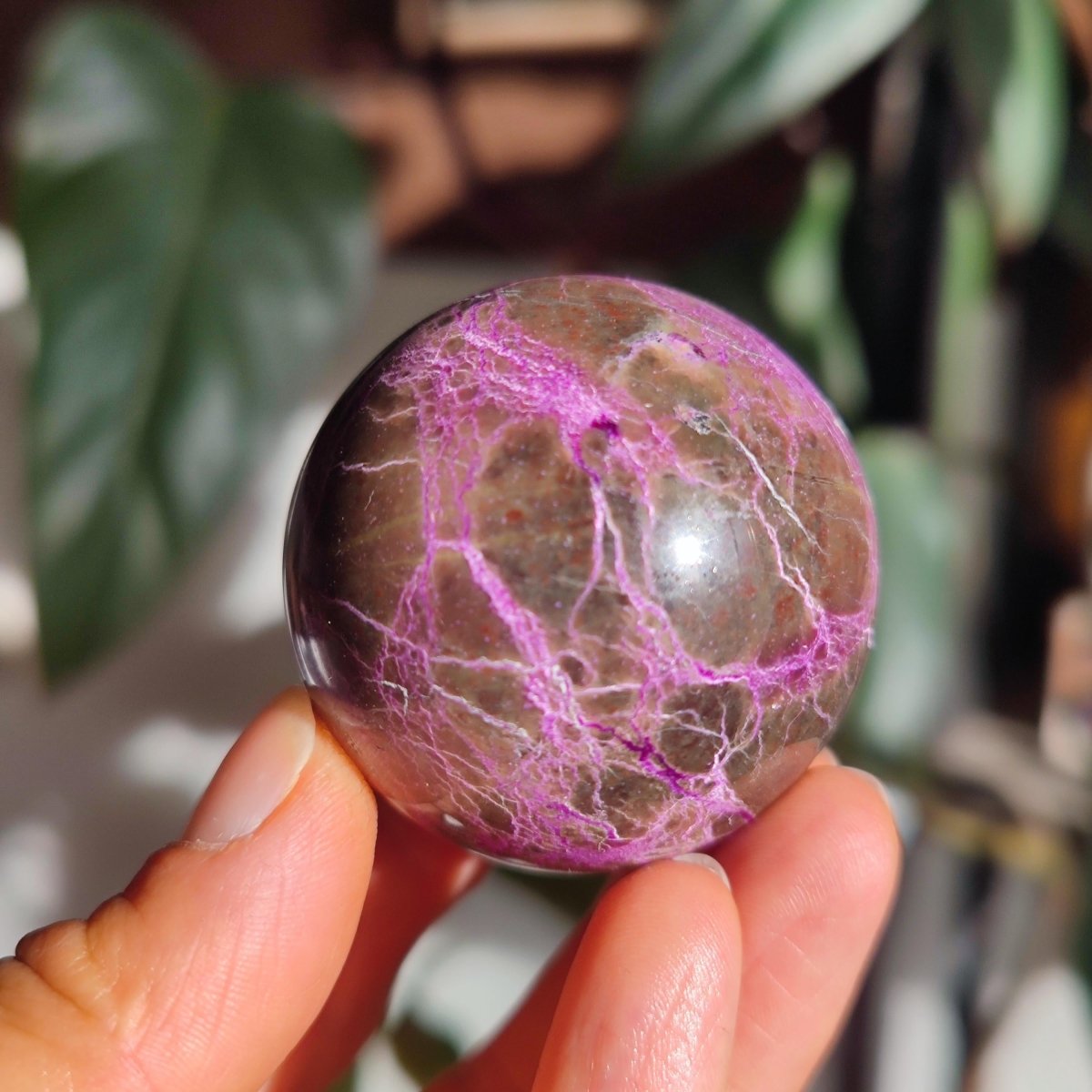 Stichtite AAA - Edelstein Kugel Natur Heilstein Deko Sphere Kristall Geschenk Er Sie Haus Einweihung Wohnung Energie Kraft Meditation - Art of Nature Berlin