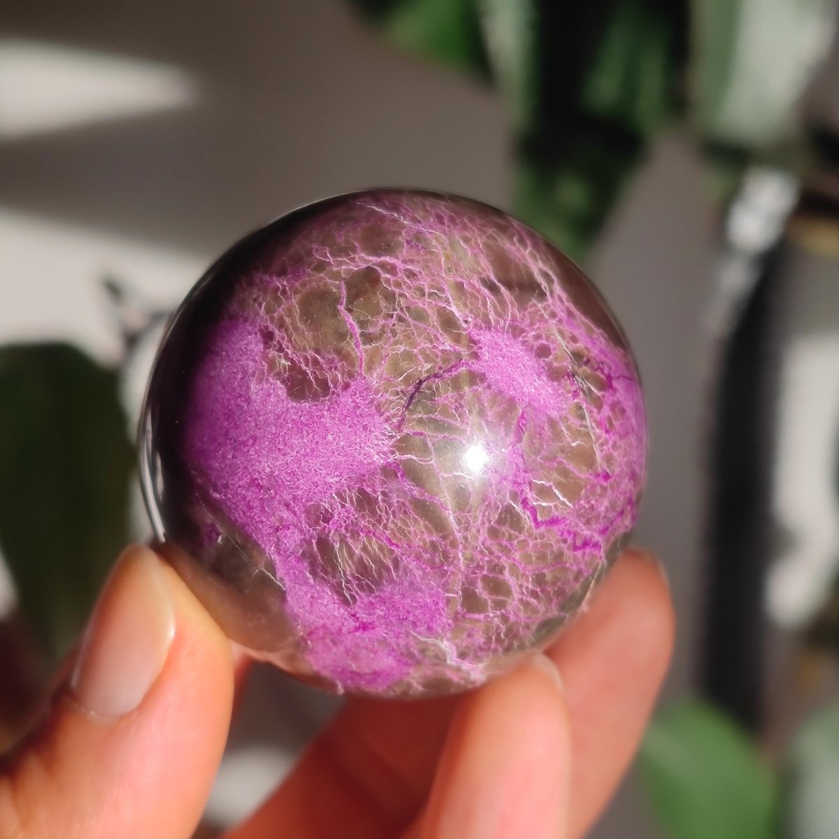 Stichtite AAA - Edelstein Kugel Natur Heilstein Deko Sphere Kristall Geschenk Er Sie Haus Einweihung Wohnung Energie Kraft Meditation - Art of Nature Berlin