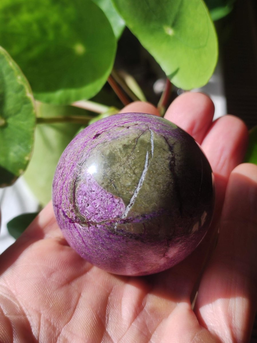 Stichtite AAA - Edelstein Kugel Natur Heilstein Deko Sphere Kristall Geschenk Er Sie Haus Einweihung Wohnung Energie Kraft Meditation - Art of Nature Berlin