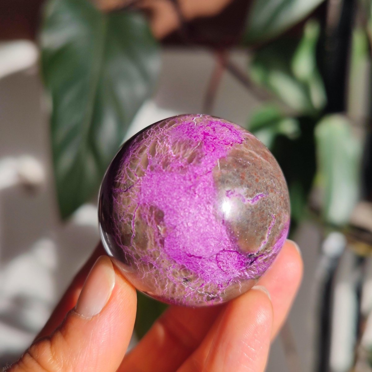 Stichtite AAA - Edelstein Kugel Natur Heilstein Deko Sphere Kristall Geschenk Er Sie Haus Einweihung Wohnung Energie Kraft Meditation - Art of Nature Berlin