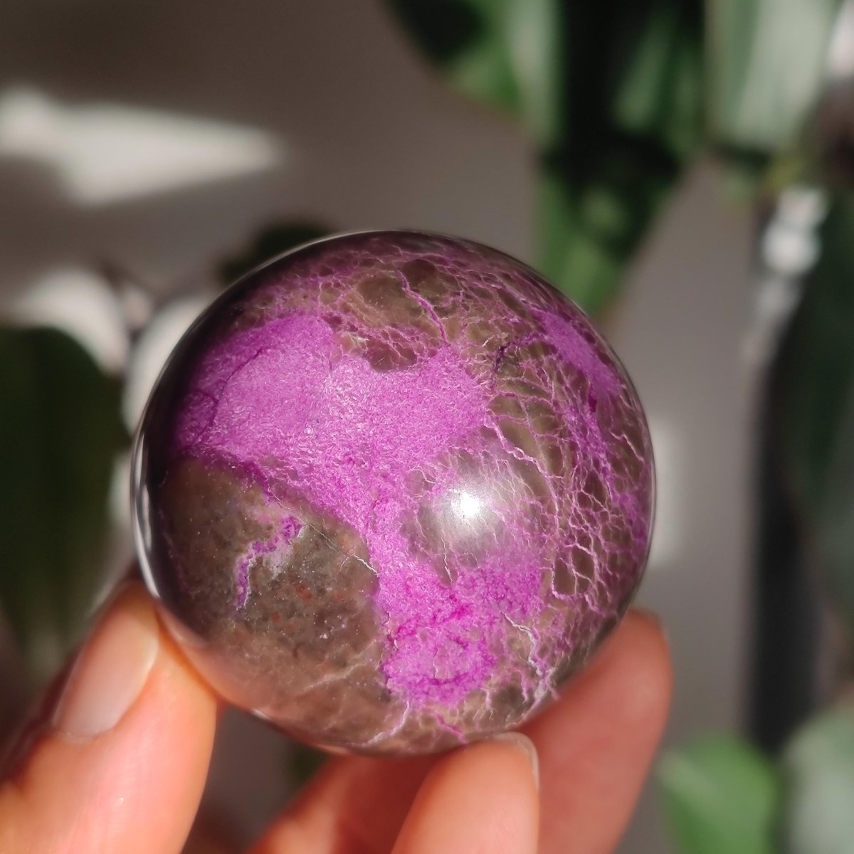 Stichtite AAA - Edelstein Kugel Natur Heilstein Deko Sphere Kristall Geschenk Er Sie Haus Einweihung Wohnung Energie Kraft Meditation - Art of Nature Berlin