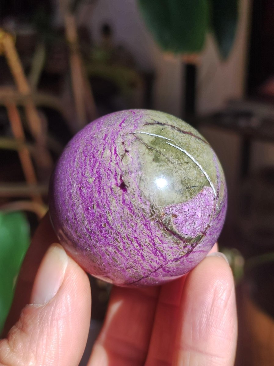 Stichtite AAA - Edelstein Kugel Natur Heilstein Deko Sphere Kristall Geschenk Er Sie Haus Einweihung Wohnung Energie Kraft Meditation - Art of Nature Berlin