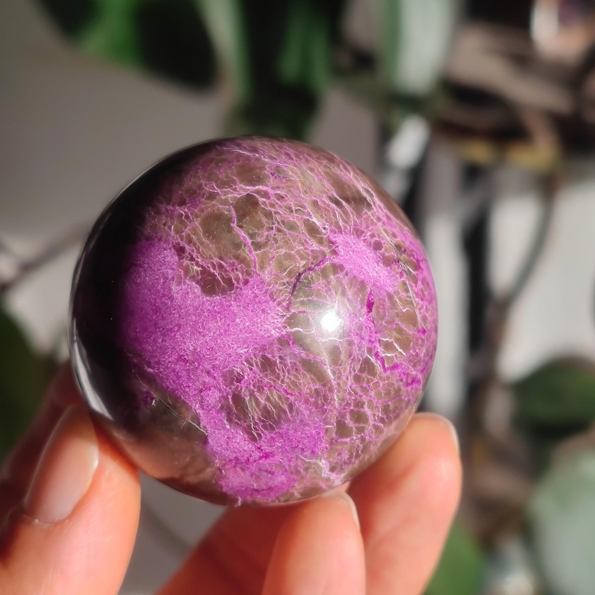 Stichtite AAA - Edelstein Kugel Natur Heilstein Deko Sphere Kristall Geschenk Er Sie Haus Einweihung Wohnung Energie Kraft Meditation - Art of Nature Berlin