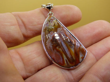 Stick Achat - 925 Sterling Silber Edelstein Kette braun Unikat Rar Heilstein Natur selten Edel Traum Mann Frau Er Sie Geschenk Freund - Art of Nature Berlin