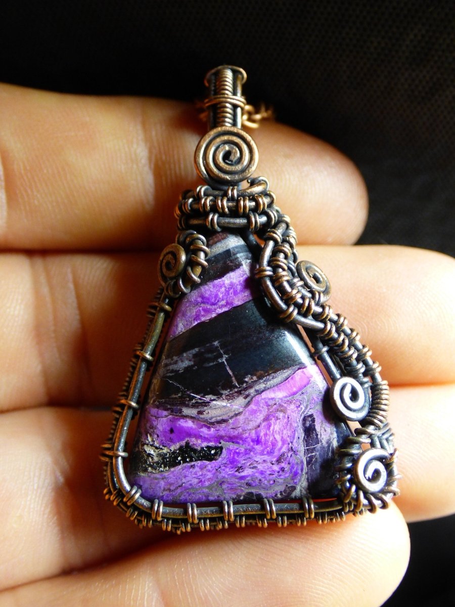 CrystalTears Lebensbaum Halskette Damen - Amethyst Anhänger Mit Draht Wrap, Heilstein Schmuck