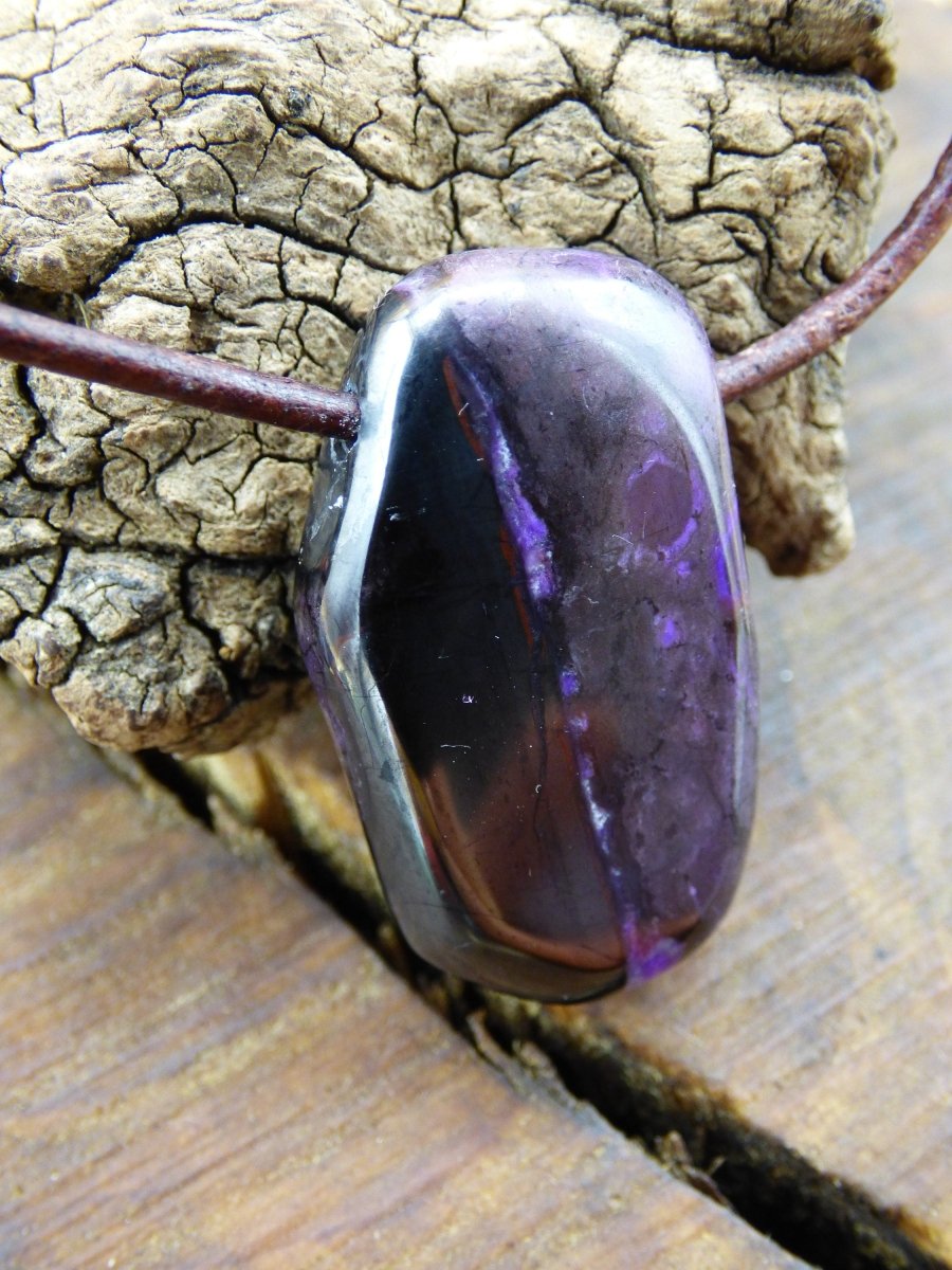 Sugilith 83,4ct / 16,7g ~Edelstein ~Kette ~selten ~HIPPIE ~GOA ~Boho ~Ethno ~Nature ~Heilstein ~Sammler ~Wertanlage - Art of Nature Berlin