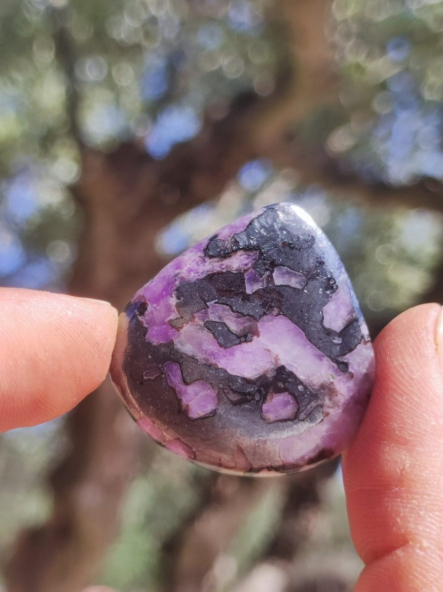 Sugilith A - 100% Natürlich Sugilite Cabochon Sammler Mineral lila hochwertig edel Geldanlage Investition Heilstein Rarität Unikat Therapie - Art of Nature Berlin