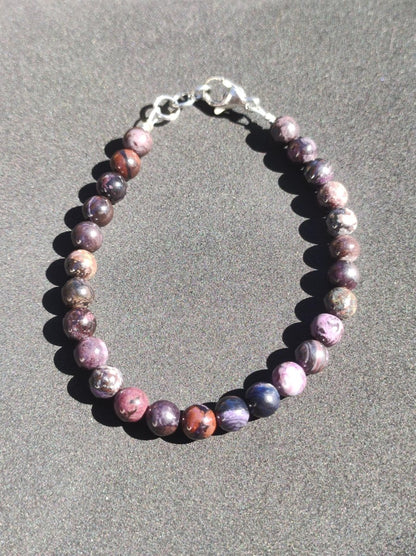 Sugilith Bustamit Richterit Sugilite Edelstein Armband Perlen Heilstein Energie Natur Echt Rarität Selten Schmuck Frau Mann Er Sie Mutter - Art of Nature Berlin