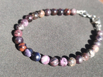 Sugilith Bustamit Richterit Sugilite Edelstein Armband Perlen Heilstein Energie Natur Echt Rarität Selten Schmuck Frau Mann Er Sie Mutter - Art of Nature Berlin