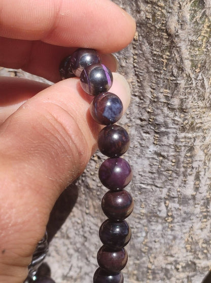 Sugilith Bustamit Richterit Sugilite Edelstein Armband Perlen Heilstein Energie Natur Echt Rarität Selten Schmuck Frau Mann Er Sie Mutter - Art of Nature Berlin