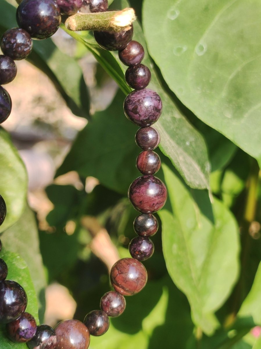 Sugilith Bustamit Sugilite ~ naürliches Edelstein Armband mit Perlen ~GOA ~ Hippie ~Boho ~Ethno ~Indie ~Nature ~Heilstein - Art of Nature Berlin