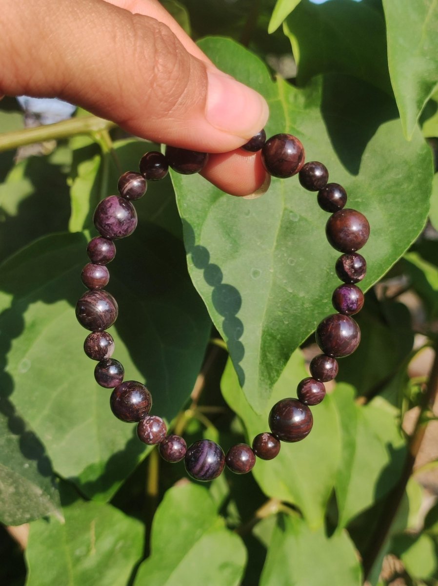 Sugilith Bustamit Sugilite ~ naürliches Edelstein Armband mit Perlen ~GOA ~ Hippie ~Boho ~Ethno ~Indie ~Nature ~Heilstein - Art of Nature Berlin