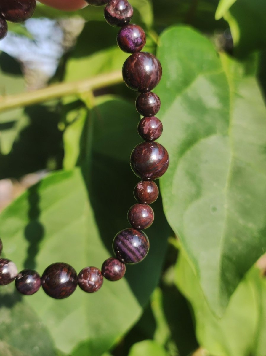 Sugilith Bustamit Sugilite ~ naürliches Edelstein Armband mit Perlen ~GOA ~ Hippie ~Boho ~Ethno ~Indie ~Nature ~Heilstein - Art of Nature Berlin