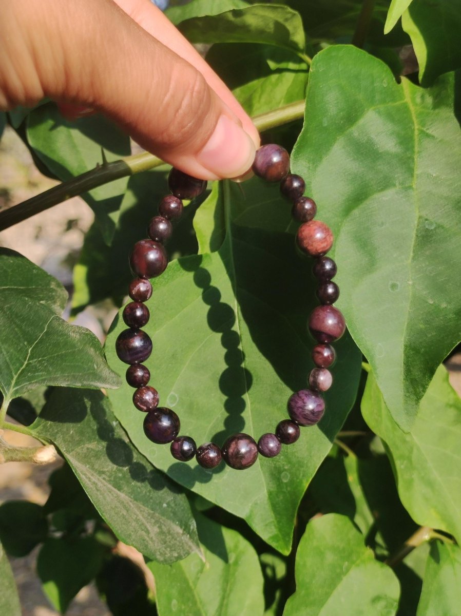 Sugilith Bustamit Sugilite ~ naürliches Edelstein Armband mit Perlen ~GOA ~ Hippie ~Boho ~Ethno ~Indie ~Nature ~Heilstein - Art of Nature Berlin