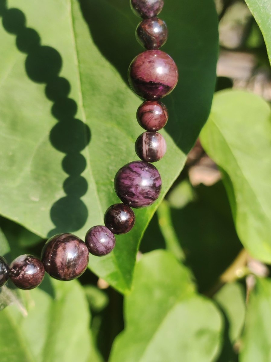 Sugilith Bustamit Sugilite ~ naürliches Edelstein Armband mit Perlen ~GOA ~ Hippie ~Boho ~Ethno ~Indie ~Nature ~Heilstein - Art of Nature Berlin