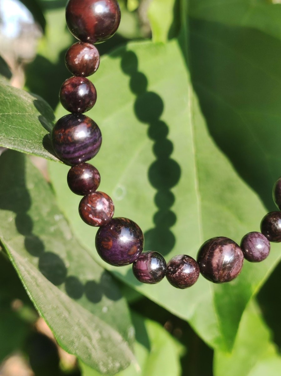 Sugilith Bustamit Sugilite ~ naürliches Edelstein Armband mit Perlen ~GOA ~ Hippie ~Boho ~Ethno ~Indie ~Nature ~Heilstein - Art of Nature Berlin