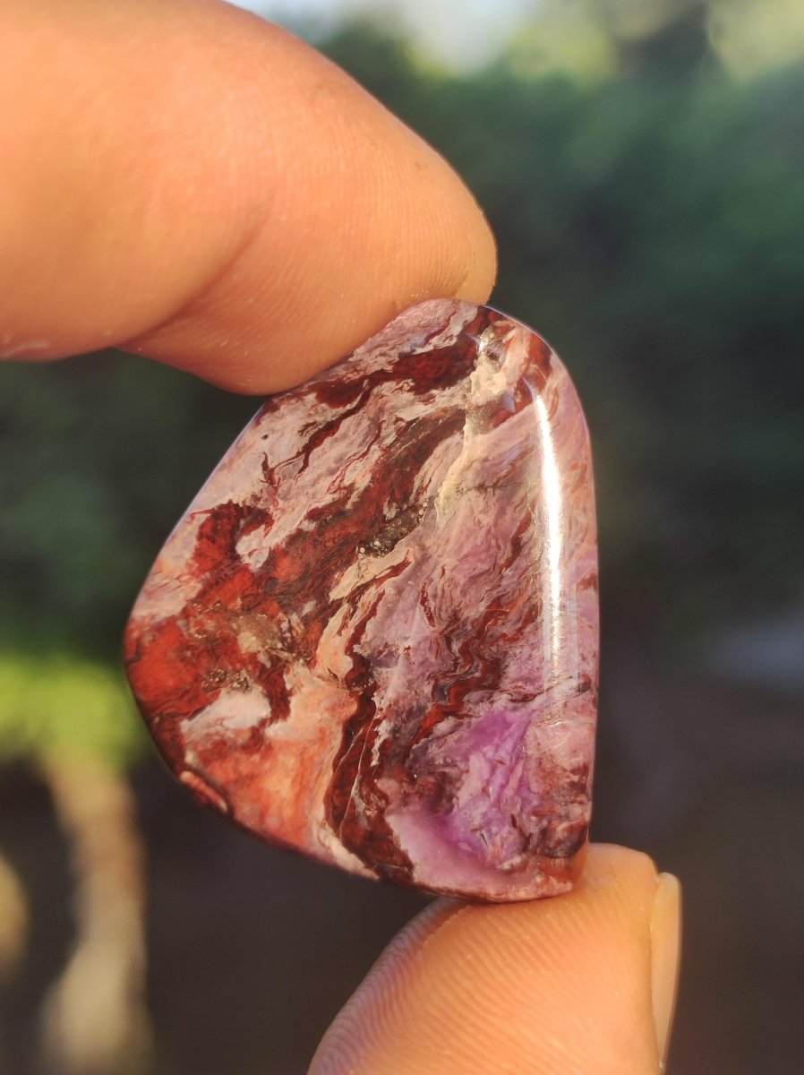 Sugilith "Gel" + Bustamit - Sammler Deko Heilstein lila Handschmeichler Rarität Meditation Energie Edelstein Kristall Wert Natürlich Unikat - Art of Nature Berlin