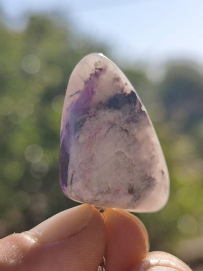 Sugilith Quarz Kette inkl. 925 Silberöse lila Edelstein Unikat Ethno Natur Heilstein Rarität Selten Flash Wow Sammler Investition Edel - Art of Nature Berlin