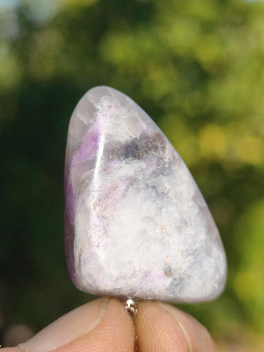 Sugilith Quarz Kette inkl. 925 Silberöse lila Edelstein Unikat Ethno Natur Heilstein Rarität Selten Flash Wow Sammler Investition Edel - Art of Nature Berlin