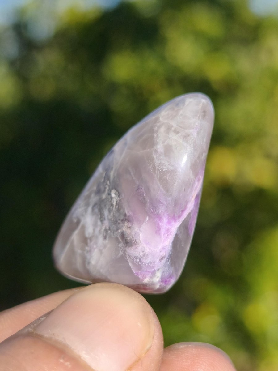 Sugilith Quarz Kette inkl. 925 Silberöse lila Edelstein Unikat Ethno Natur Heilstein Rarität Selten Flash Wow Sammler Investition Edel - Art of Nature Berlin