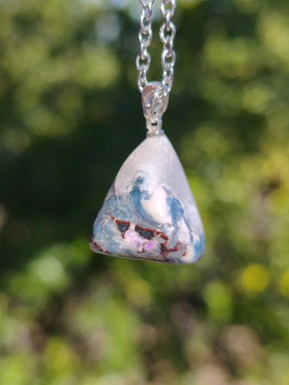 Sugilith Richterit Kette inkl. 925 Silberöse lila Edelstein Unikat Ethno Natur Heilstein Rarität Selten Flash Wow Sammler Investition Edel - Art of Nature Berlin