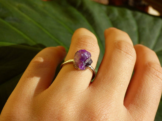 Sugilith Ring ~ Roh Sugilite ~ 925 Sterling Silber ~ Edelstein ~HIPPIE ~GOA ~Boho ~Ethno ~Nature ~Heilstein Energie Kraft - Art of Nature Berlin