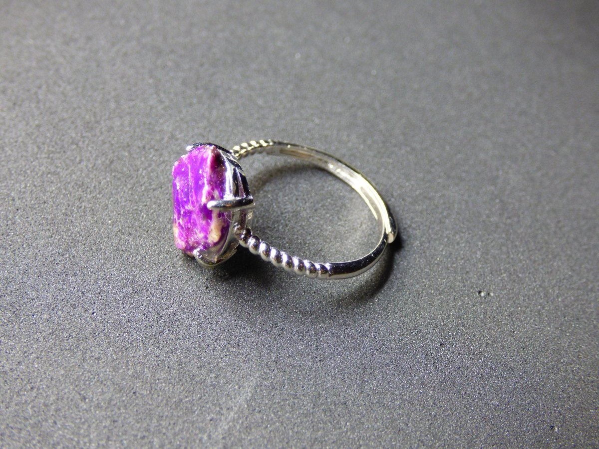 Sugilith Ring ~ Roh Sugilite ~ 925 Sterling Silber ~ Edelstein ~HIPPIE ~GOA ~Boho ~Ethno ~Nature ~Heilstein Energie Kraft - Art of Nature Berlin