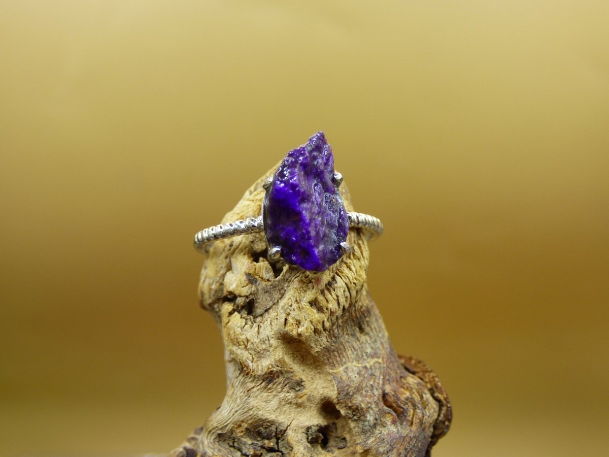 Sugilith Ring ~ Roh Sugilite ~ 925 Sterling Silber ~ Edelstein ~HIPPIE ~GOA ~Boho ~Ethno ~Nature ~Heilstein Energie Kraft - Art of Nature Berlin