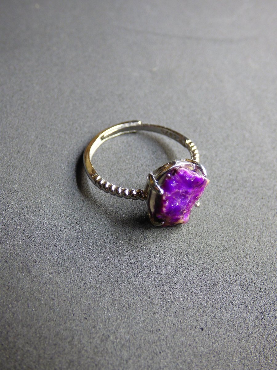 Sugilith Ring ~ Roh Sugilite ~ 925 Sterling Silber ~ Edelstein ~HIPPIE ~GOA ~Boho ~Ethno ~Nature ~Heilstein Energie Kraft - Art of Nature Berlin