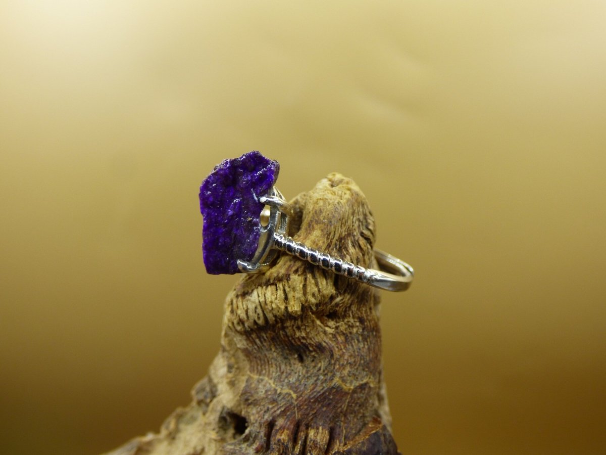 Sugilith Ring ~ Roh Sugilite ~ 925 Sterling Silber ~ Edelstein ~HIPPIE ~GOA ~Boho ~Ethno ~Nature ~Heilstein Energie Kraft - Art of Nature Berlin