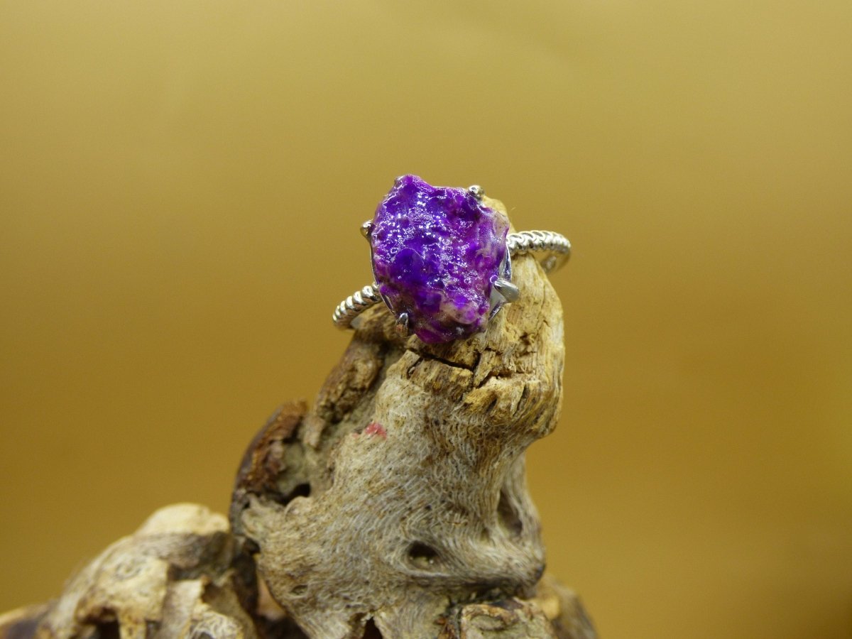 Sugilith Ring ~ Roh Sugilite ~ 925 Sterling Silber ~ Edelstein ~HIPPIE ~GOA ~Boho ~Ethno ~Nature ~Heilstein Energie Kraft - Art of Nature Berlin