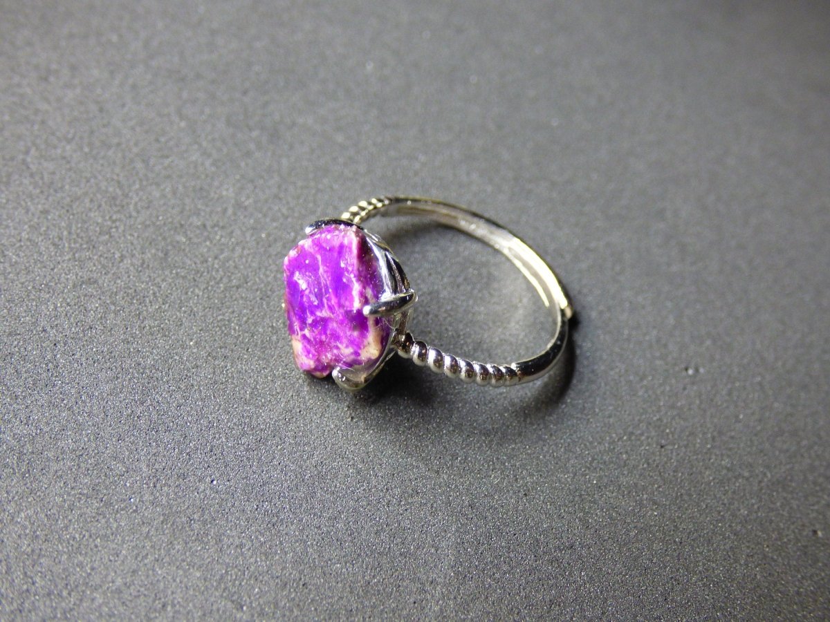 Sugilith Ring ~ Roh Sugilite ~ 925 Sterling Silber ~ Edelstein ~HIPPIE ~GOA ~Boho ~Ethno ~Nature ~Heilstein Energie Kraft - Art of Nature Berlin